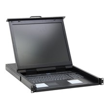 Inter-Tech IPC KVM-1908 8-Port VGA PS/2 QWERTZ 19" Rack LCD KVM Konsole Console