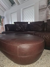 Original NATUZZI Couch - Schokobraun, Echtleder, Wie Neu