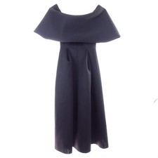 ASOS Ballkleid Neopren Midi Schulterfrei Schwarz Gr. 34 XS