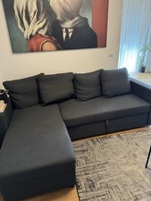 Homcom 3-Sitzer Sofa mit Fußstütze und Kissen - Dunkelgrau