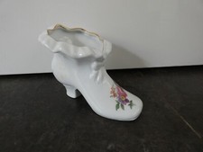19368/ Gerold Porzellan Schuh Blumenmotiv  HxB ca. 10,5 x 14,5 cm