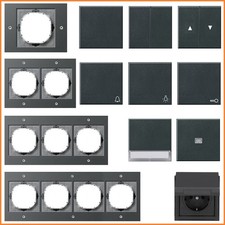 Gira TX_44 Anthrazit Steckdose Schalter Wippe Rahmen TX44 Feuchtraum IP44 Wahl