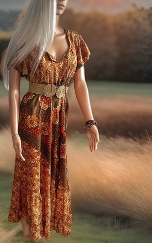 Luxus bohemian kleid - luxus,