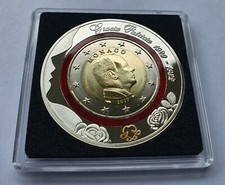 2 EURO MÜNZE - MONACO / GRACE KELLY 2017 - MIT POLYMER-RING & GOLDAPPLIKATION