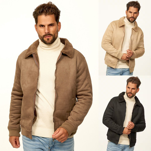 Herren blouson lammfell optik - herren,