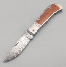 Kizer Messer Trestle Slipjoint Damast Stahl Titan / Mkuruti Holz Gentleman Knife