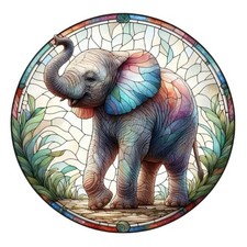 10x sticker elephant stained