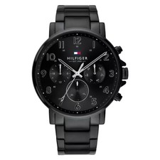 Tommy Hilfiger 1710383 Herrenuhr Klassische Lässige schwarze Quarzuhr Ø44mm