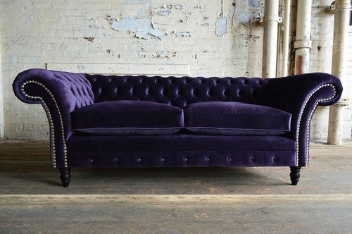 Chesterfield couch textil - couch,