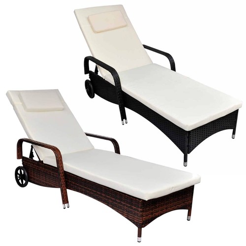 Polyrattan sonnenliege - polyrattan,