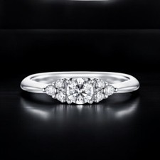 14K Wei�gold Rundschliff