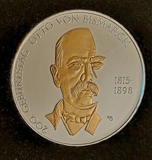 10 Euro BRD 2015 - 200. Geburtstag Otto von Bismarck - teilvergoldet