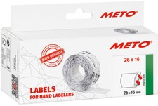 METO Etiketten für Preisauszeichner 26 x 16 mm weiß 6 Rollen à 1.000 Etiketten