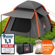 B-Ware ELONEO aufblasbares Zelt mit Vordach & Luftpumpe, Campingzelt wasserdicht