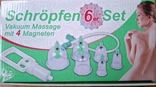 Schröpfset. Vakuum Massage mit Magneten.