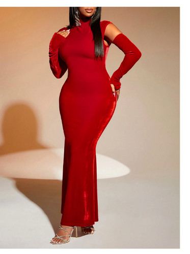 Samt kleid rot abendkleid - kleid,