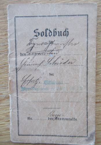 Soldbuch jäger regiment - jäger, zu