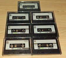 7x TDK SA-C 90 *UNBESCHRIFTET* alte Version MC Tape