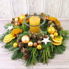 Glas kerze gelb weihnachtsdeko - glas,