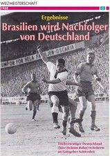 Fußball WM 1958 Sammlerkarte Weltmeister Brasilien Alle Ergebnisse 24x17 cm #44