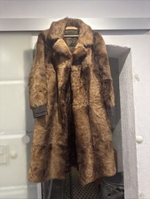 Echt Pelz Mantel Damen, Braun, Universalgröße