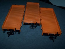 LGB Spur G, Niederbordwagen 4010, orange, 3 Stück (W02)