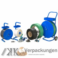 MIDORI© Umreifungsset Umreifungsgerät Abrollgerät Umreifung Set Umreifungsband