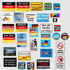 AfD-Aufkleber rechte Aufkleber gegen Linke Heimatliebe 30er Paket (15 - 3000St.)