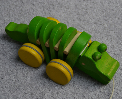 Holzspielzeug krokodil mit - holzspielzeug,