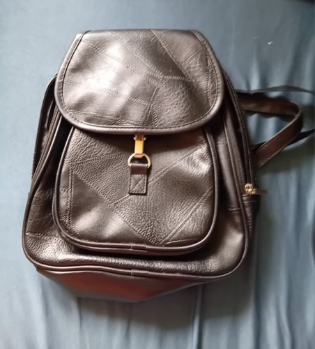 Rucksack schwarz leder optik - rucksack, leder-optik
