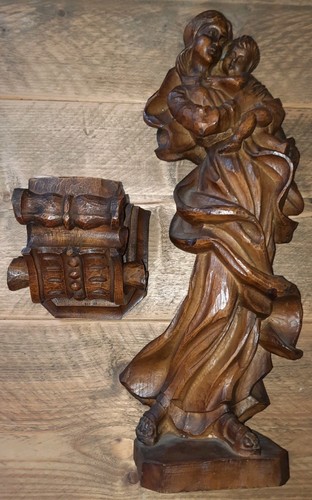 Maria mit jesuskind - maria, holzfigur