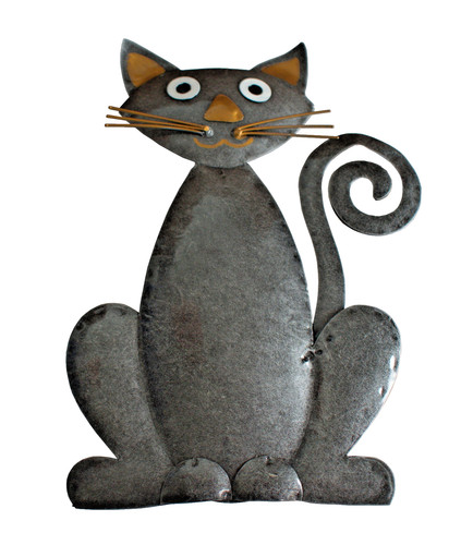 Katze wanddeko wandbild metall - wanddeko,