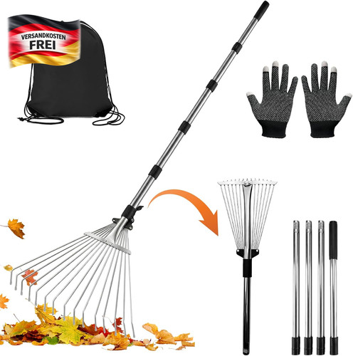 Verstellbarer laubrechen 215cm - laubrechen,