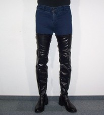 schöne und weiche Stretch / Overkneestiefel, Farbe Schwarz, Größe 42,5 ( 43 )