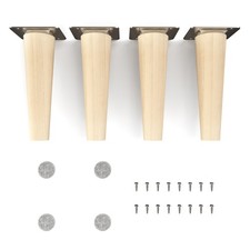 4x sossai® Holzfüße gerade
