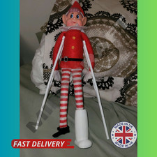 Elfe im Regal Krücken Zubehör - 2x Mini Krücken lustig Weihnachten Requisite Elfe