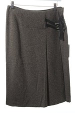 GABI LAUTON Tellerrock Damen Rock Gr. DE 38 schwarz-sandbraun-wollweiß