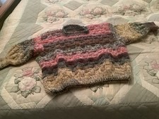 Pullover Größe 46 Handarbeit und Neu mehrfarbig Mohairanteil 3/4 Arm