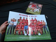 Poster FC Bayern 80/81 plus Buch "FC Bayern Fussball-Zauber in München"