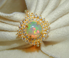 Natural Opal Ring 925 Sterling