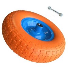 Schubkarrenrad Vollgummi Schubkarre PU Rad Ersatzradt Gummirad 4.00-6 Achse