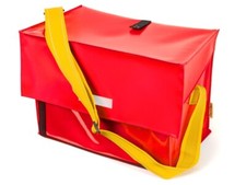 Zeitungstasche Zustellertasche Prospekttasche LKW-Planenstoff PVC Farbe rot