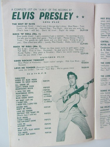 Elvis presley orig 1957 his - presley,