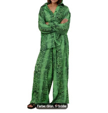 Damen Hosenanzug Grün Muster