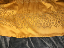 Retro Vorhang Antik 60er 70er Gold Gelb Hellbraun Leicht Glänzend Sammler Alt