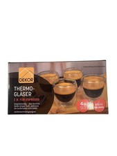 Thermo Gläser Espresso 65 ml Doppelwandig Transparent 2er/4er Set Spülmaschinenf