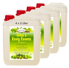 4x 5L Essigessenz 25% Säure