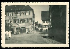 Waldenbuch um 1937 - Marktstraße und Buchbinderei Raisch - 1930er - Foto 9x6cm