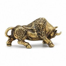 Stier Figur aus Metall Messing