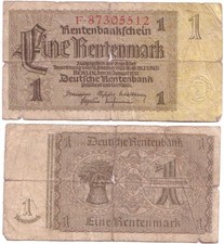 Deutschland Rentenbankschein 1 Rentenmark 1937